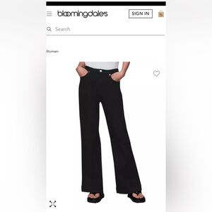Whistles Black Wide-Leg Pants